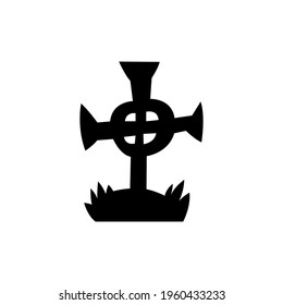 Grave icon on white isolated background. Vector illustration.