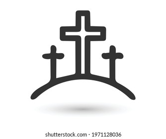 Grave icon on white isolated background. Vector illustration.