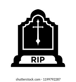 Grave icon - RIP vector illustration