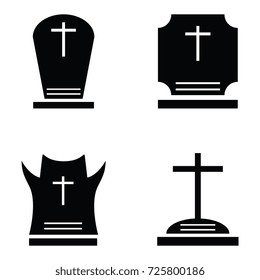 grave icon set