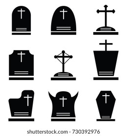 grave icon set