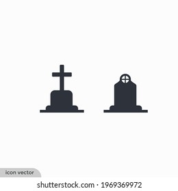 Grave icon set vector illustration simple design element