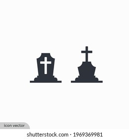 Grave icon set vector illustration simple design element