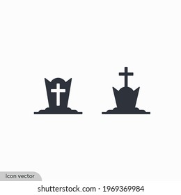 Grave icon set vector illustration simple design element