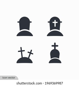 Grave icon set vector illustration simple design element