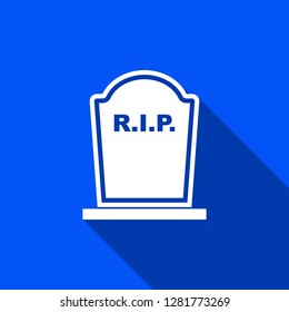 The grave icon with shadow , sign design
