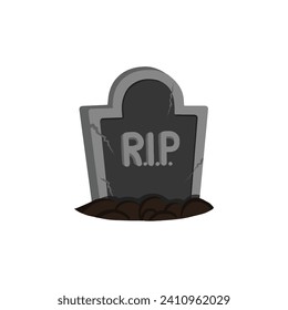 Grave icon with simple and classic style editable asset