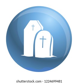 Grave icon. Simple illustration of grave vector icon for web design isolated on white background