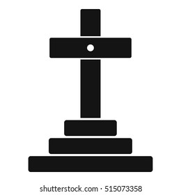 Grave icon. Simple illustration of grave vector icon for web