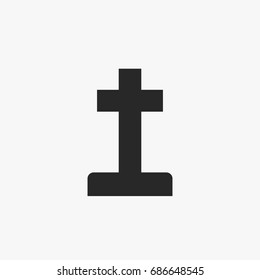 Grave icon vector 