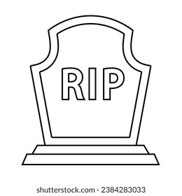 Grave icon vector. Cemetery illustration sign. Rip symbol or logo.