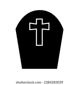 Grave icon vector. Cemetery illustration sign. Rip symbol or logo.