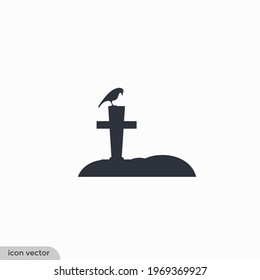 Grave icon vector illustration simple design element