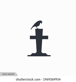 Grave icon vector illustration simple design element