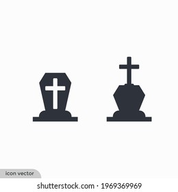 Grave icon vector illustration simple design element