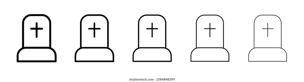 Grave icon Vector logo sign