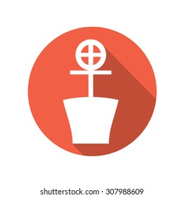 grave icon, vector on a white background , flat