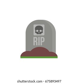 Grave isolated on white background. Vector flat icon