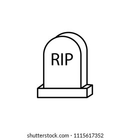 grave line icon. Element of insurance sign for mobile concept and web apps. Thin line grave icon can be used for web and mobile. Premium icon on white background