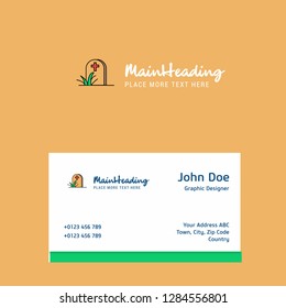 Grave logo Design with business card template. Elegant corporate identity. - Vector