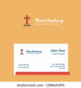 Grave logo Design with business card template. Elegant corporate identity. - Vector