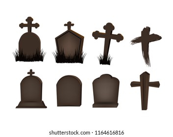 Grave marker set for object halloween day