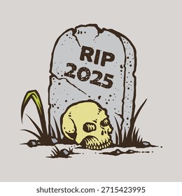 Grave marker for year 2025
