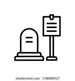 Grave. museum icon. Simple line, outline vector elements of historical things icons for ui and ux, website or mobile application