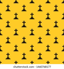 Grave pattern seamless vector repeat geometric yellow for any design