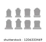 Grave pixel art set. Tomb 8 bit. Gravestone Halloween. RIP Cemetery vector illustration