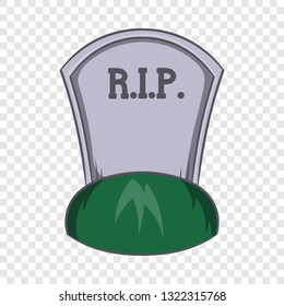 Grave rip icon in cartoon style isolated on background for any web design 