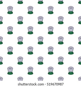 Grave rip pattern. Cartoon illustration of grave rip vector pattern for web