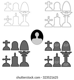 grave set isolated