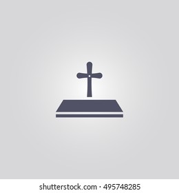 Grave sign. icon design