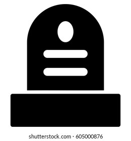 Grave Stone vector icon. Flat black symbol. Pictogram is isolated on a white background. Designed for web and software interfaces.