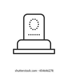 Grave thin line icon. Thin line vector illustration