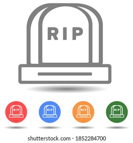 Grave tomb with text RIP vector icon