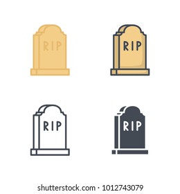 Grave tombstone vector icon