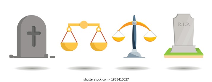 Juego de imágenes prediseñadas vectoriales graves, escalas de muerte. libra. Juego de imágenes prediseñadas vectoriales graves, escalas de muerte. libra. Juego de imágenes prediseñadas vectoriales graves, escalas de muerte. libra.