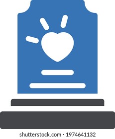 grave vector glyph color icon
