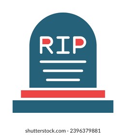 Grave Vector Glyph Two Color Icons For Personal And Commercial Use.
