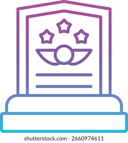 Icono de Vector de tumba. Se puede utilizar para aplicaciones de impresión, móviles y de Web.