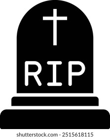 Grave Vector Icon Design Illustration