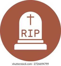 Ilustración de diseño de icono de Vector de tumba
