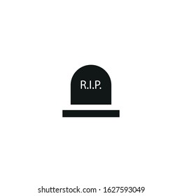grave vector icon on white background