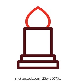 Grave Vector Thick Line Two Color Icons For Personal And Commercial Use.
