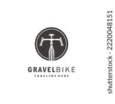 Gravel bike cyclocross bicycle logo design vector icon inspiration	