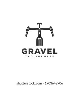 Gravel Bike Cyclocross Bicycle Logo Design Vector Icon 