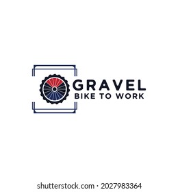 Gravel bike cyclocross bicycle logo design