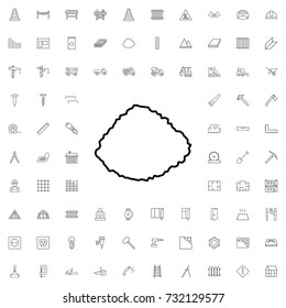 Gravel Icon. Set Of Outline Construction Icons.